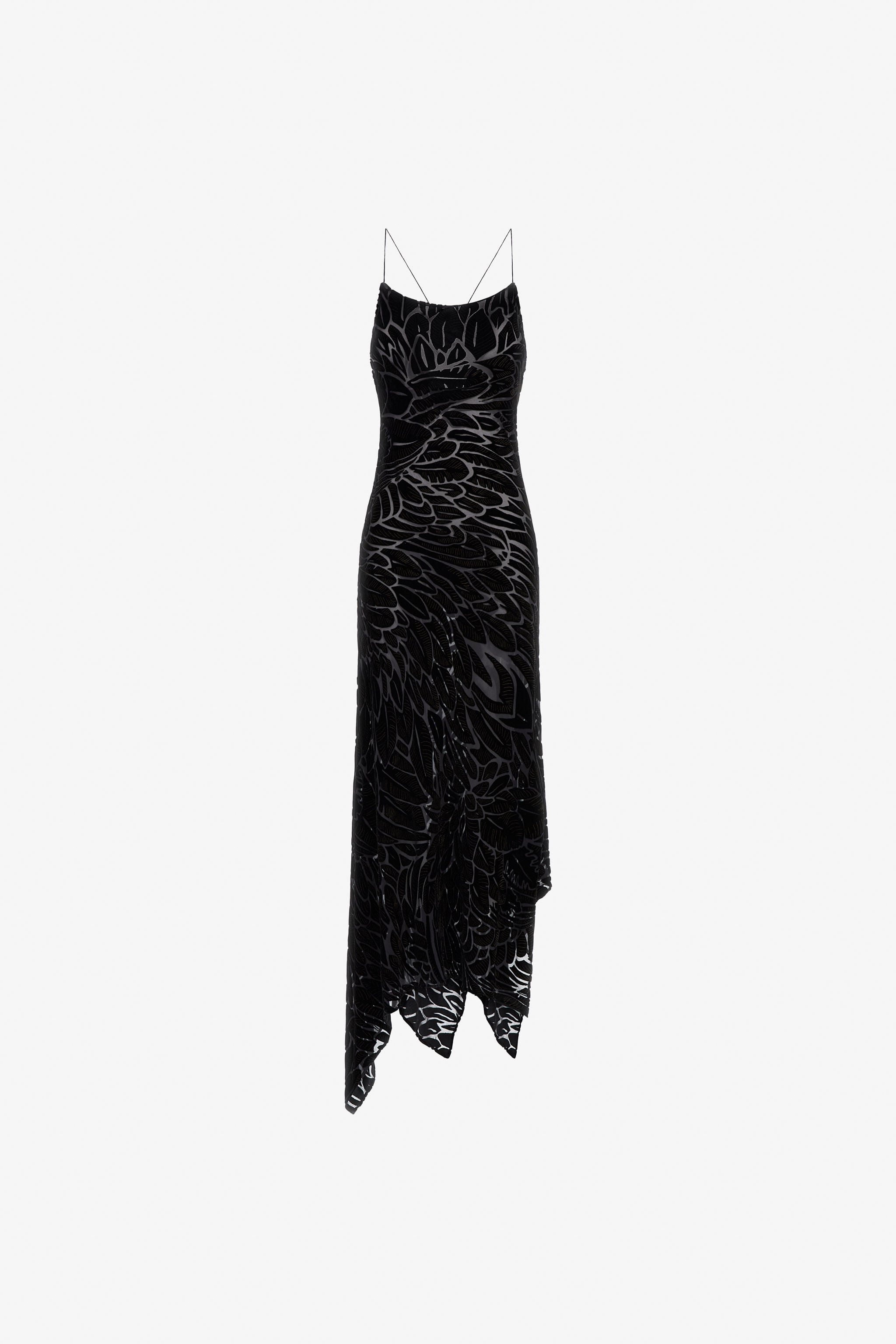 RC Plumage print devoré dress RC Plumage print devoré dress Black SWT160-4RL76