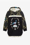 JU Sweat à capuche en coton à imprimé filigrane JU Sweat à capuche en coton à imprimé filigrane Noir RJT928-5OG86