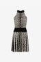 RC Leopard-Jacquard Mini Dress RC Leopard-Jacquard Mini Dress Black/White RKM102-MI150
