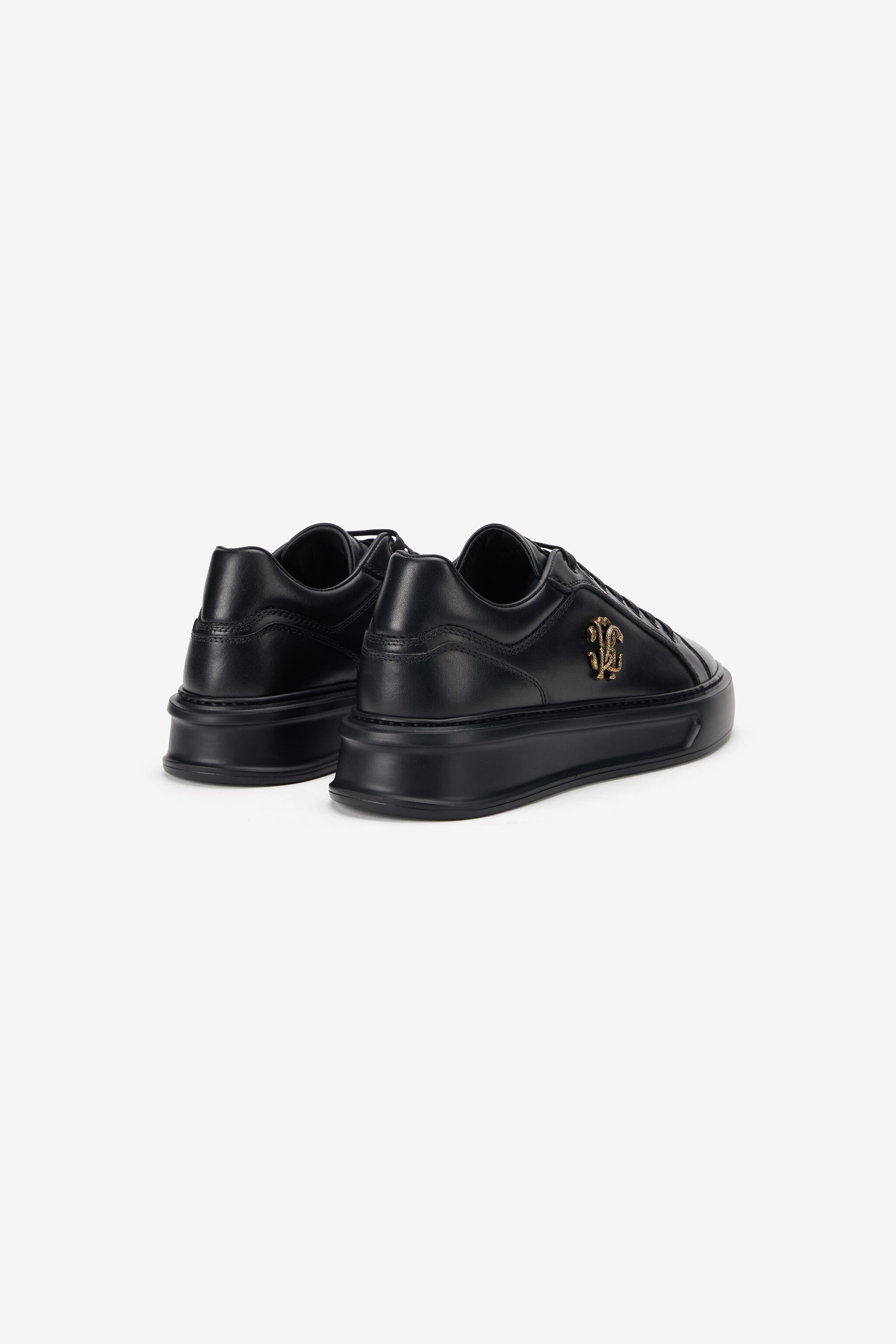 RC Black Sneakers With Gold Logo Emblem BLACK TOS00R-PZC15