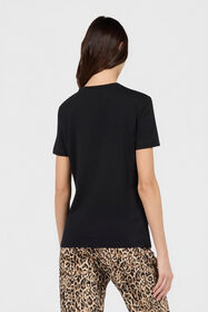 JC Schwarzes T-Shirt Mit Verziertem Logo BLACK UFT129-UF183