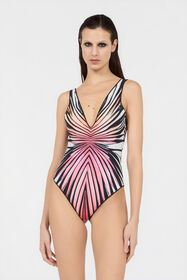 RC Ray Of Paradise Print Swimsuit CORAL XKW008-HVM33