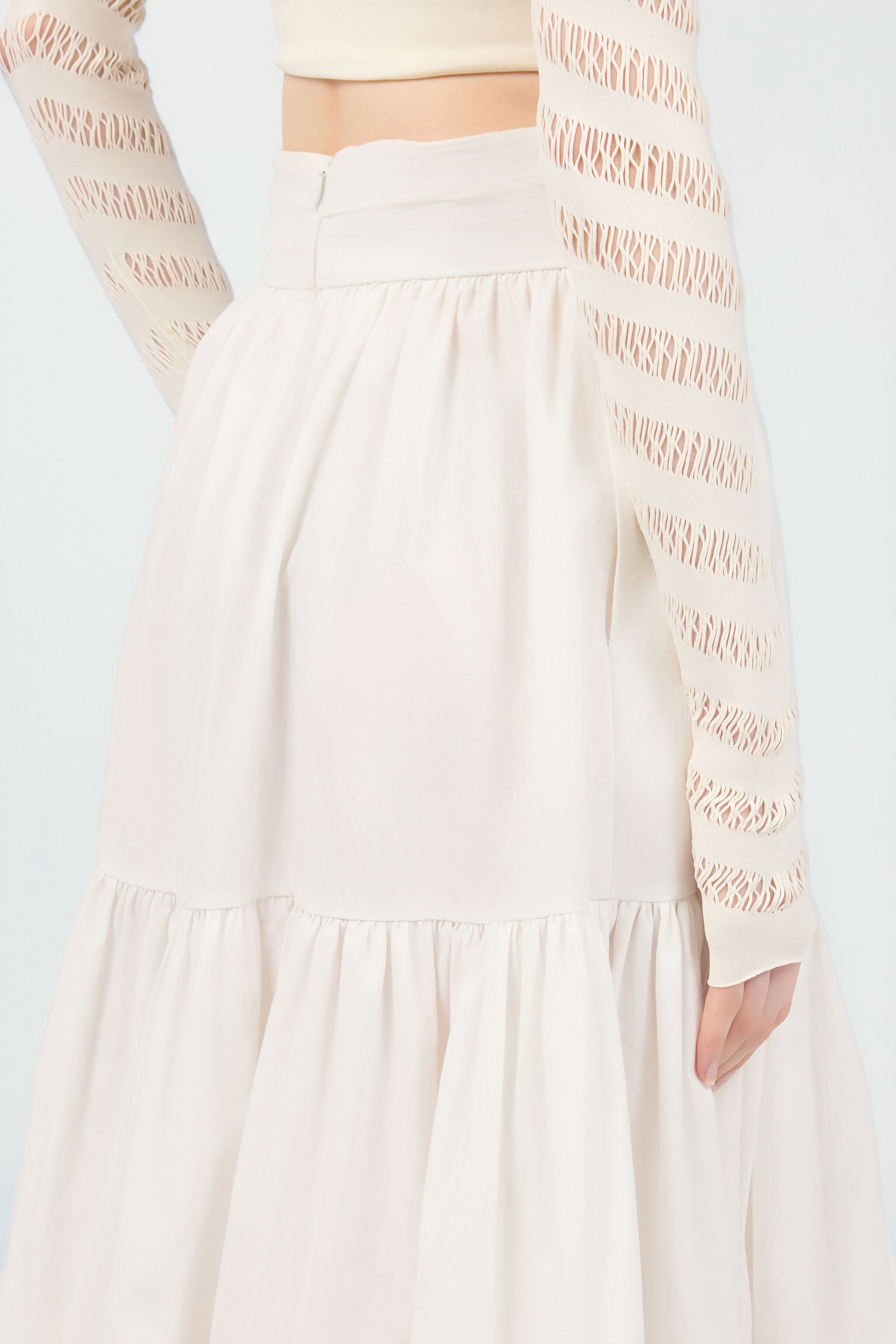 RC Skirt With Mirror Snake Monogram Charm RC Skirt With Mirror Snake Monogram Charm White VKT300-CH033