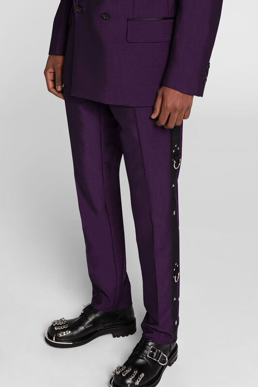 RC Harness Slim-Fit Tuxedo Trousers Purple PNT215-WC008