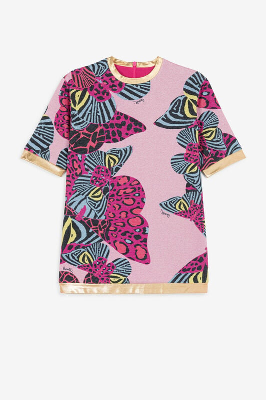 JU Butterfly-Print Dress JU Butterfly-Print Dress Fucsia PJT115-JFE44