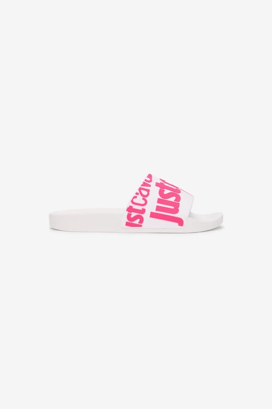 JC Weiße Slip-On Slides 003 BIANCO + 406 HOT Q61672-Q0575