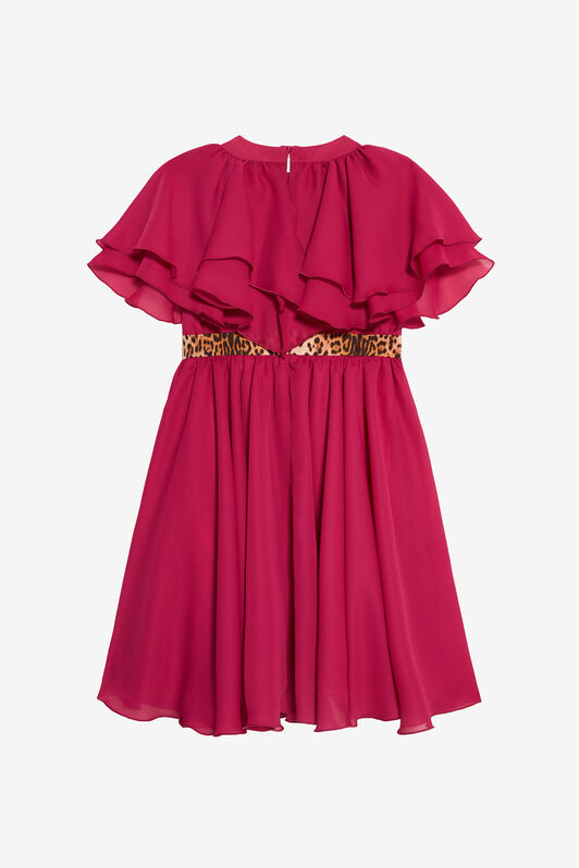 JU Fuchsia Dress with Leopard Bel JU Fuchsia Dress with Leopard Bel FUXIA BOUGANVILLE VJT10O-GG002