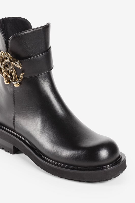 RC Logo-plaque leather boots RC Logo-plaque leather boots Black RKS052-PZA12