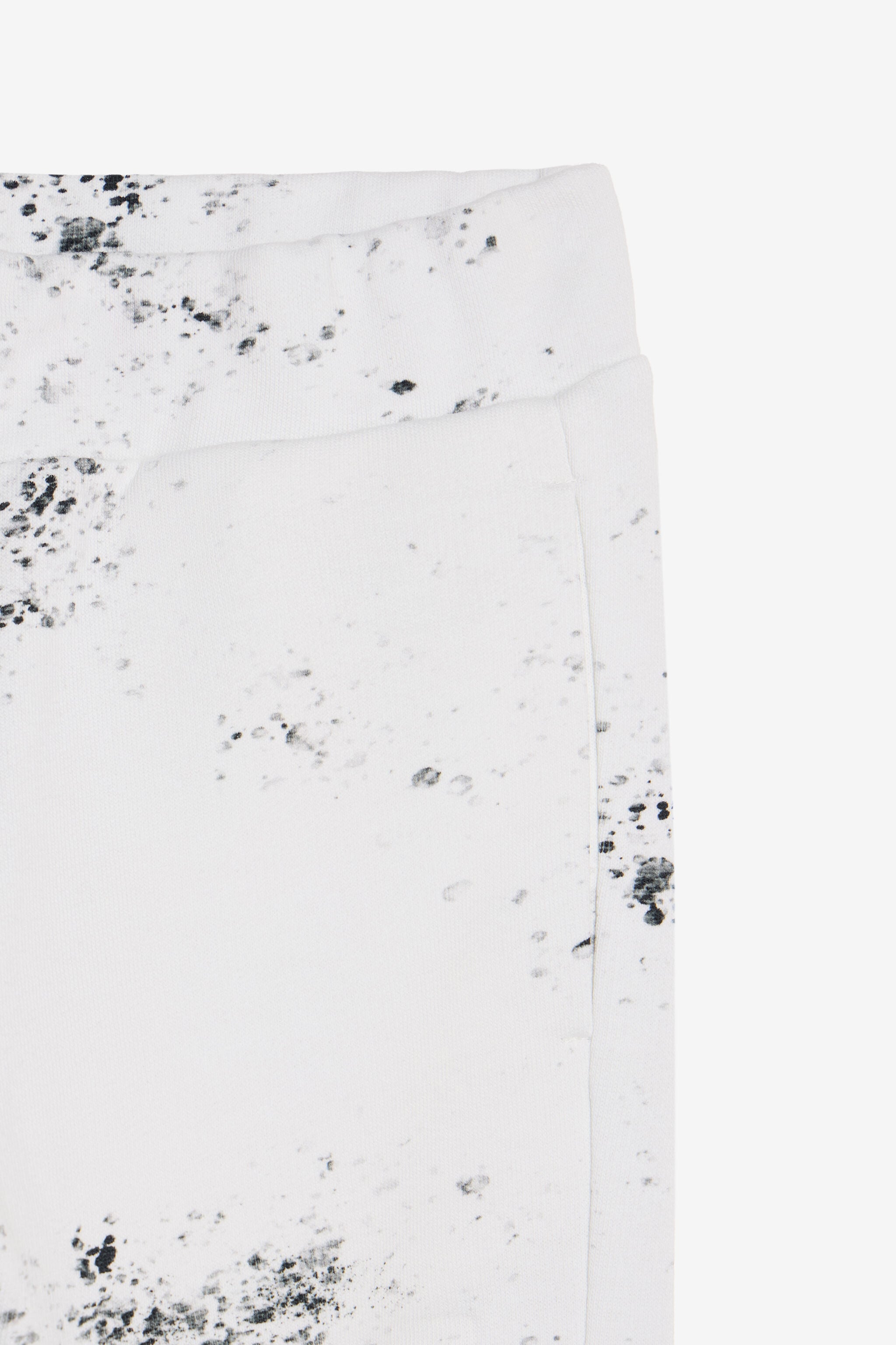 JU Splatter Print Trousers with Monogram RC JU Splatter Print Trousers with Monogram RC OPTICAL WHITE VJT20D-5OQ44