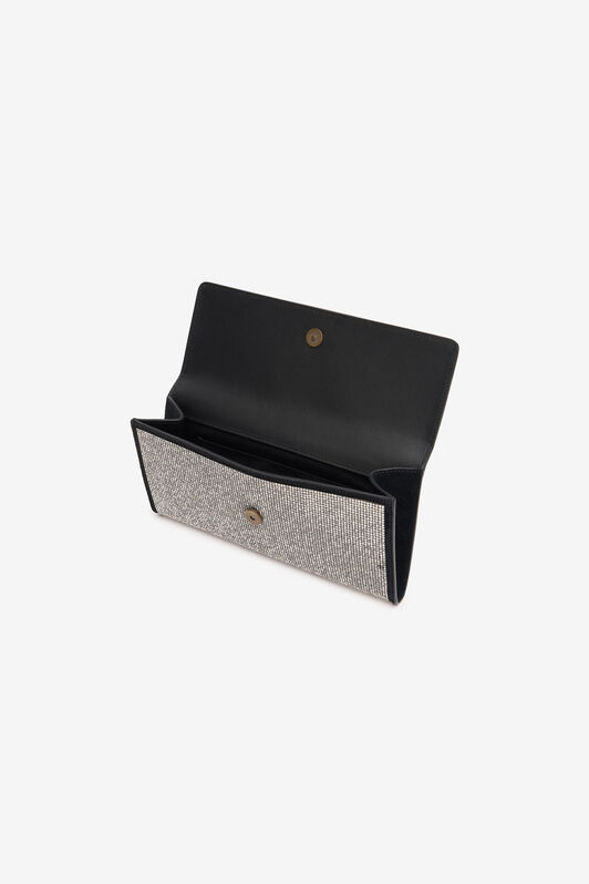 RC Clutch With Crystals And Mirror Snake Monogram RC Clutch With Crystals And Mirror Snake Monogram CRYSTAL POB00D-PZO09