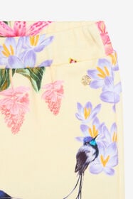 JU Pantalon floral en coton YELLOW VJT204-5OP32