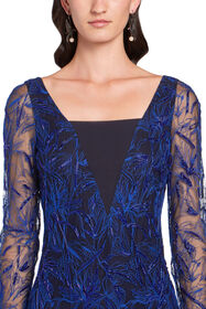 RC Blue layered lace gown Blue HQR196-RP061