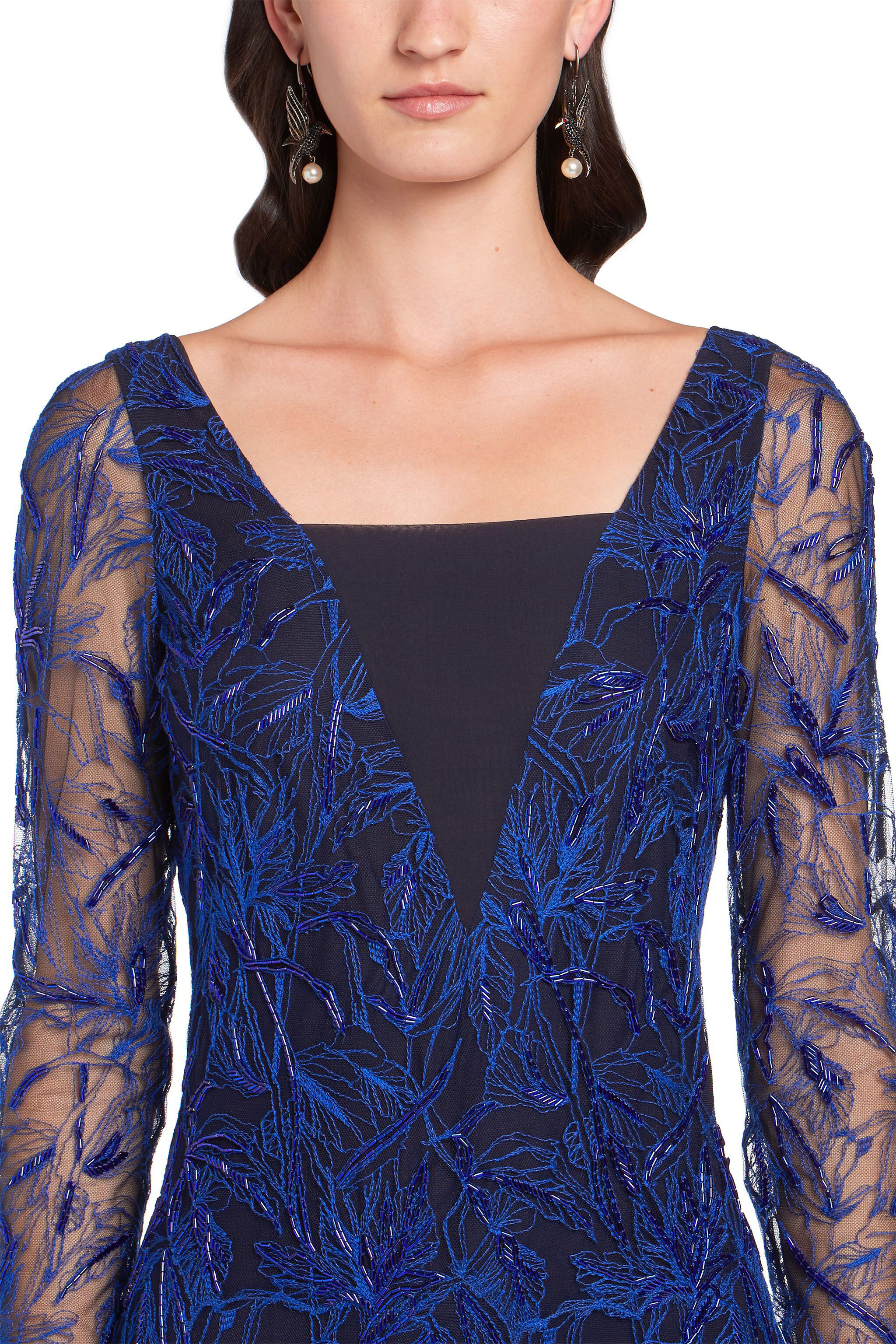 RC Blue layered lace gown RC Blue layered lace gown Blue HQR196-RP061