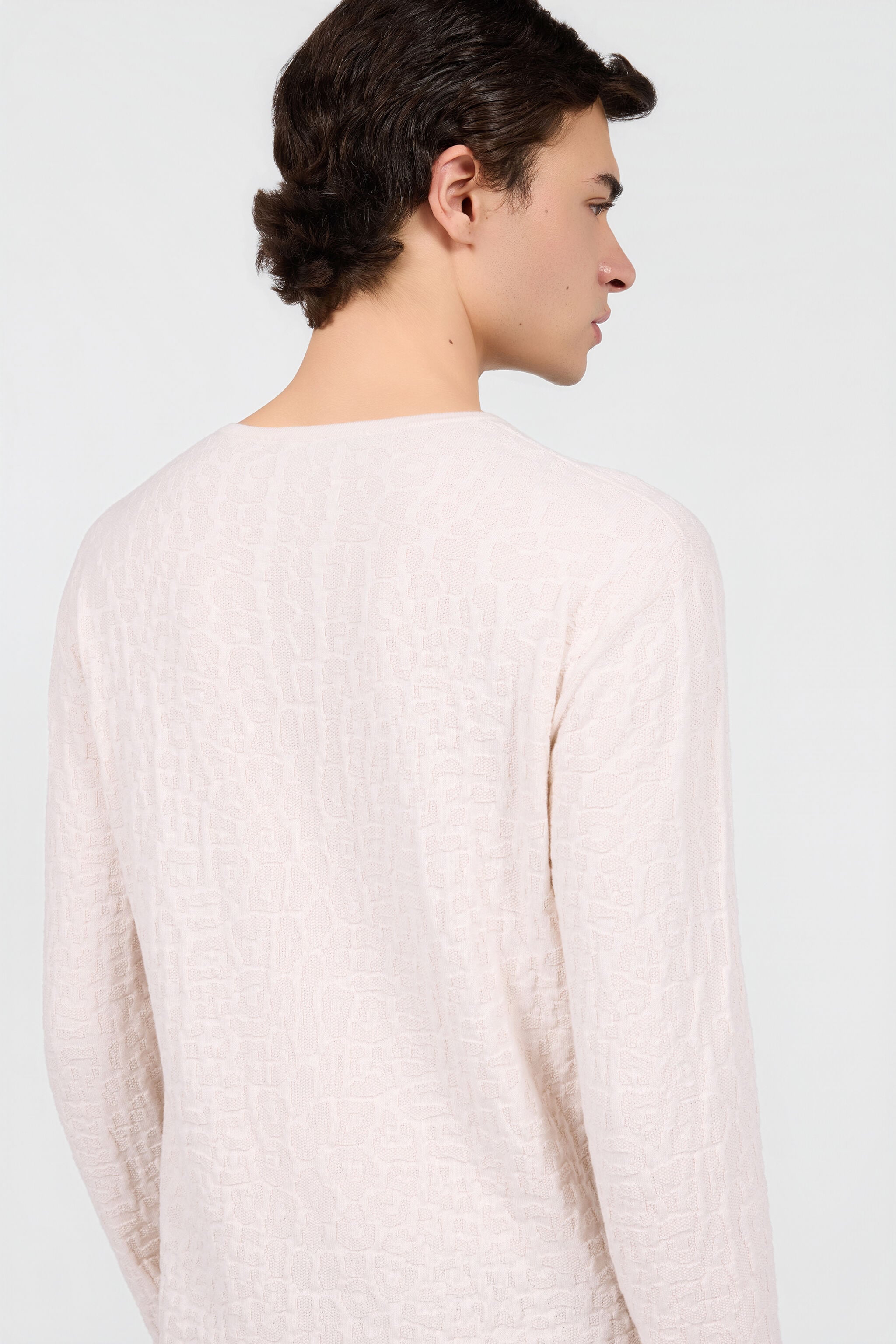 RC Pullover in Cotton and Cashmere RC Pullover in Cotton and Cashmere WHITE XNM900-MG007