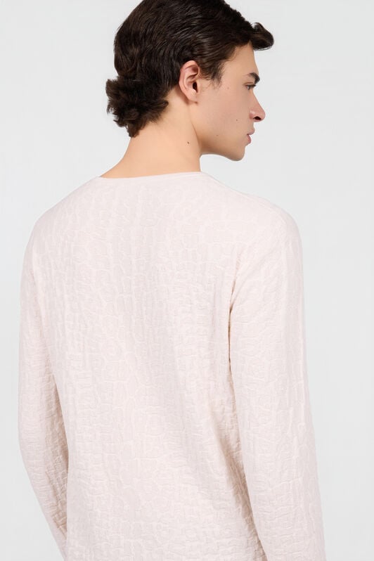 RC Pullover in Cotton and Cashmere RC Pullover in Cotton and Cashmere WHITE XNM900-MG007