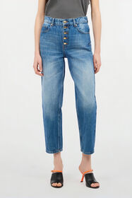 JC Jeans Cropped Con Logo Sul Retro Azzurro UFJ007-UF134