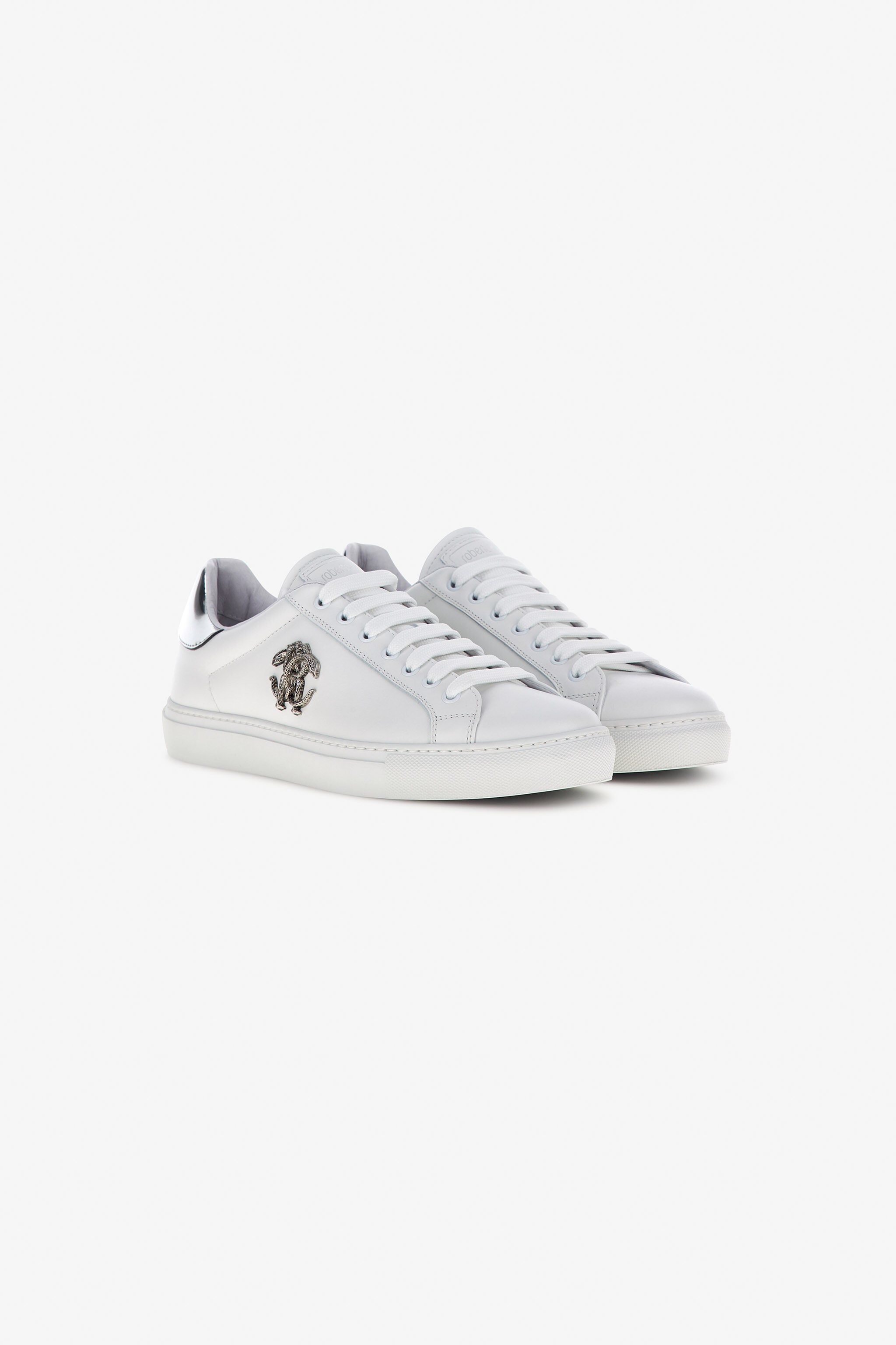 RC Sneakers with Monogram Mirror Snake White/Silver RRS009-PZB23