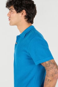 RC Polo-Sweater mit Stretto di Messina Blau UMM640-MG005