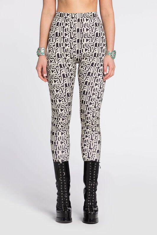 RC Logo-Print Leggings RC Logo-Print Leggings Black/White RKT25A-LNH82