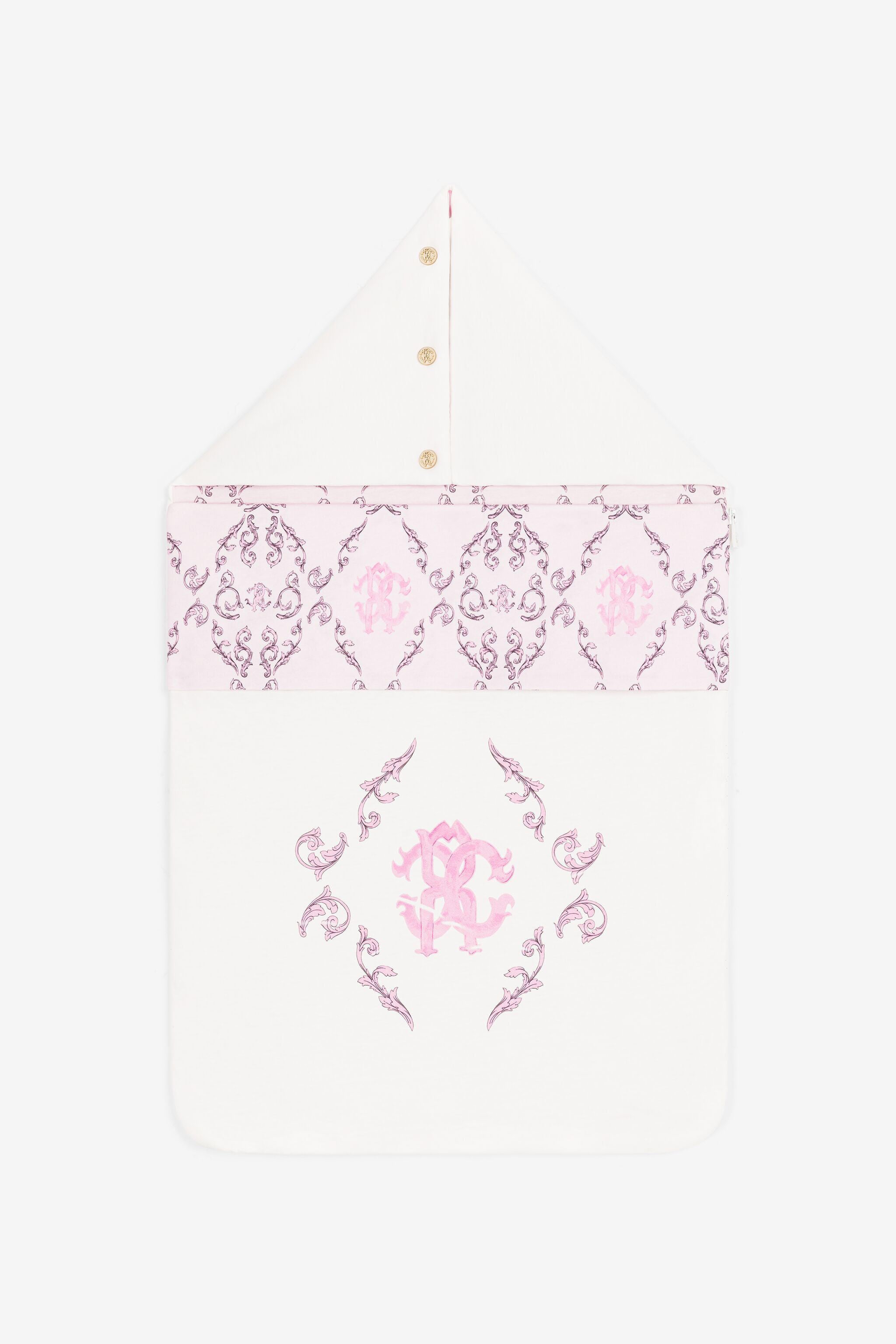 JU Nido para bebé con monograma RC y estampado Filigree JU Nido para bebé con monograma RC y estampado Filigree Rosa RJT804-JD001