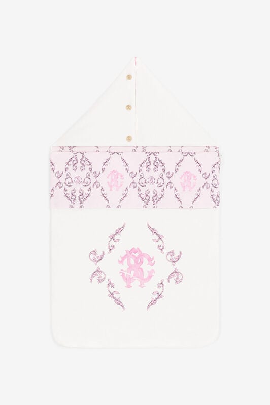 JU Nido para bebé con monograma RC y estampado Filigree JU Nido para bebé con monograma RC y estampado Filigree Rosa RJT804-JD001
