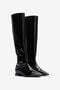 RC Bottes En Cuir Verni Noir RC Bottes En Cuir Verni Noir Noir TWS014-PZV00