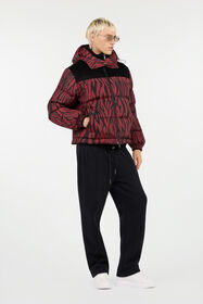 RC Chaqueta De Plumas Con Estampado De Cebra RED/BLACK ROT80G-OQS30