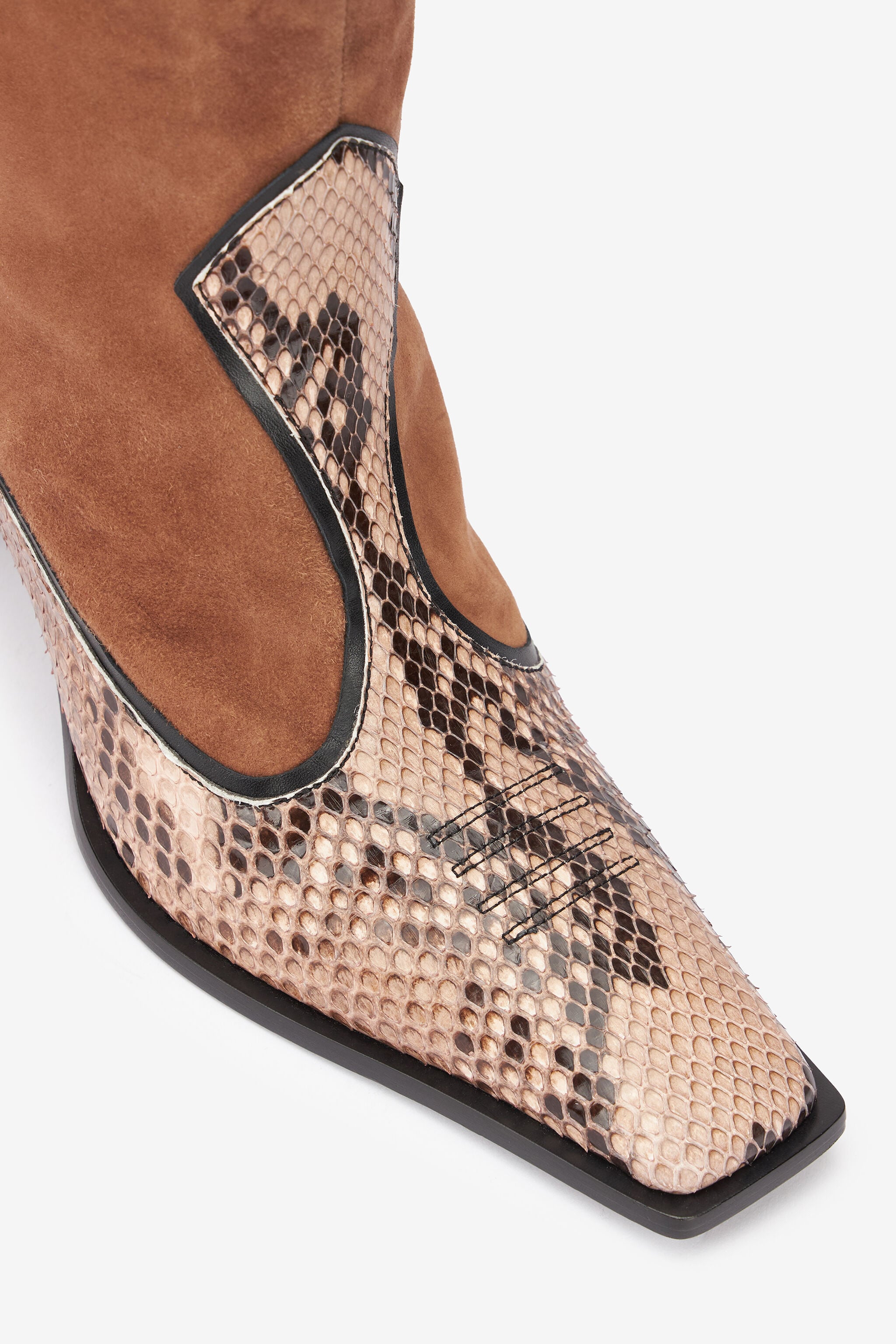 RC Suede and snake boots RC Suede and snake boots Brown TKS005-UC756