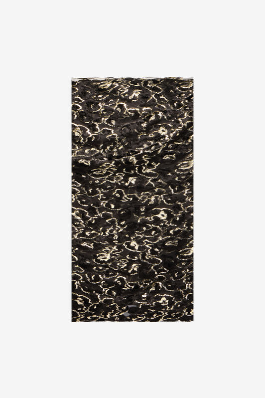 RC Fular De Seda Con Motivo Negro/Oro UALR03-IR103
