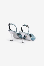RC Denim-Effect Slingback Sandals Blue UKS006-SMC77