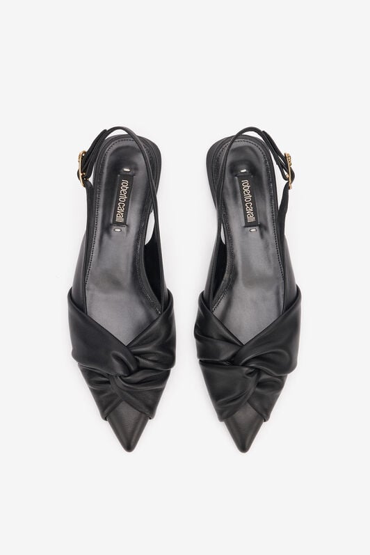 RC Le Pettegole Flat Leather Slingbacks RC Le Pettegole Flat Leather Slingbacks Black TKS100-PN003