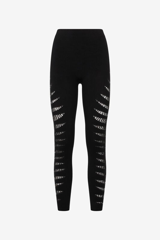 RC Black Cut-Out Leggings Black UKT230-MA001