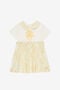 JU RC Monogram Dress With Floral Print JU RC Monogram Dress With Floral Print Yellow UJT104-JD001