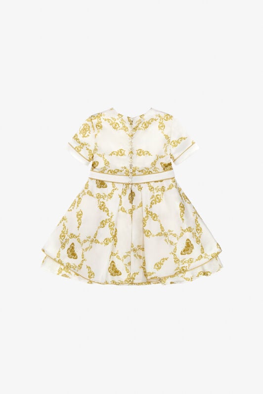 JU Bedrucktes Kleid JU Bedrucktes Kleid Weiß SJT150-SCL50