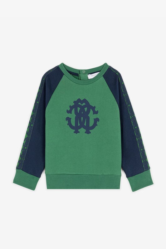 JU RC Monogram Cotton Sweatshirt JU RC Monogram Cotton Sweatshirt Green RJT912-CF050
