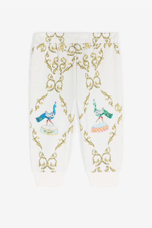 JU Filigree-Print Cotton Track Pants JU Filigree-Print Cotton Track Pants White RJT202-5OG82