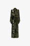 RC Dressing gown with devorè effect RC Dressing gown with devorè effect Dark green SKT504-VL041