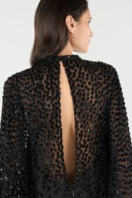 RC Polka-Dot Caftan Black UKT126-FC004