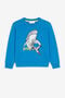 JU Sweat à imprimé requin JU Sweat à imprimé requin Bleu QJT953-CF050