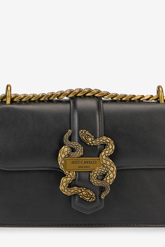 JC Black Bag with Chain Strap and Mirror Snake JC Black Bag with Chain Strap and Mirror Snake BLACK VFB033-VF803