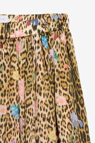 JU Jaguar Skin Print Silk Skirt NATURALE TJT30C-2NN38