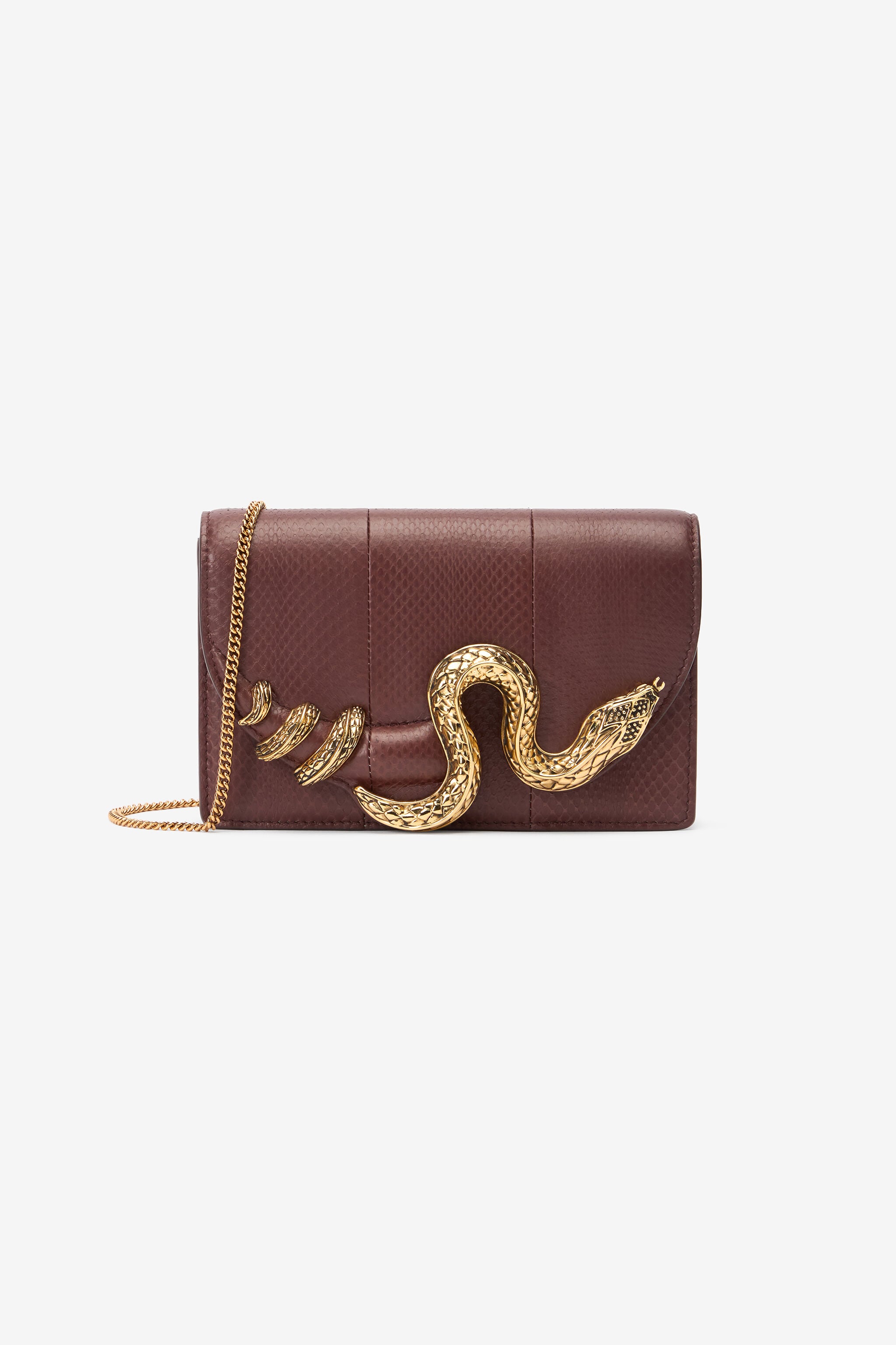 RC White Bag with Snake and Scale Motif RC White Bag with Snake and Scale Motif BROWN WWB001-PA001