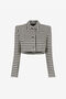 RC Gingham Cropped Blazer RC Gingham Cropped Blazer Black/White RKT402-FE033