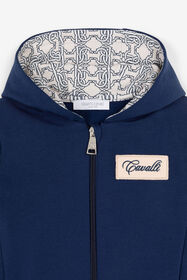 JU Felpa con cappuccio Blu scuro PJT909-CF050