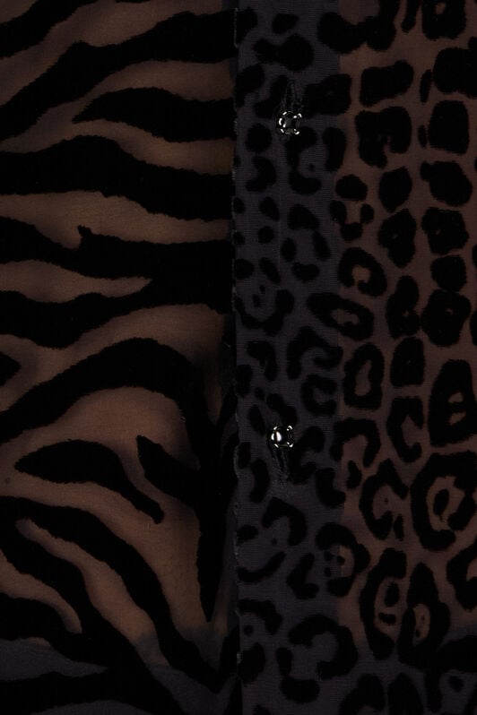RC Hemd Mit Print Tiger Skin Und Jaguar Skin RC Hemd Mit Print Tiger Skin Und Jaguar Skin Schwarz TRT726-VL040