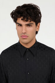 RC Camisa negra con Monogram Mirror Snake en toda la prenda BLACK VRT711-RK010