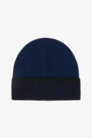RC Cappello Beanie Blu Scuro in Lana con Fascia Logo Blu scuro NOZ00E-MQ014