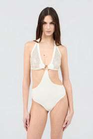 RC One-Piece with Luminous Jaguar Motif IVORY SOW00D-4G002