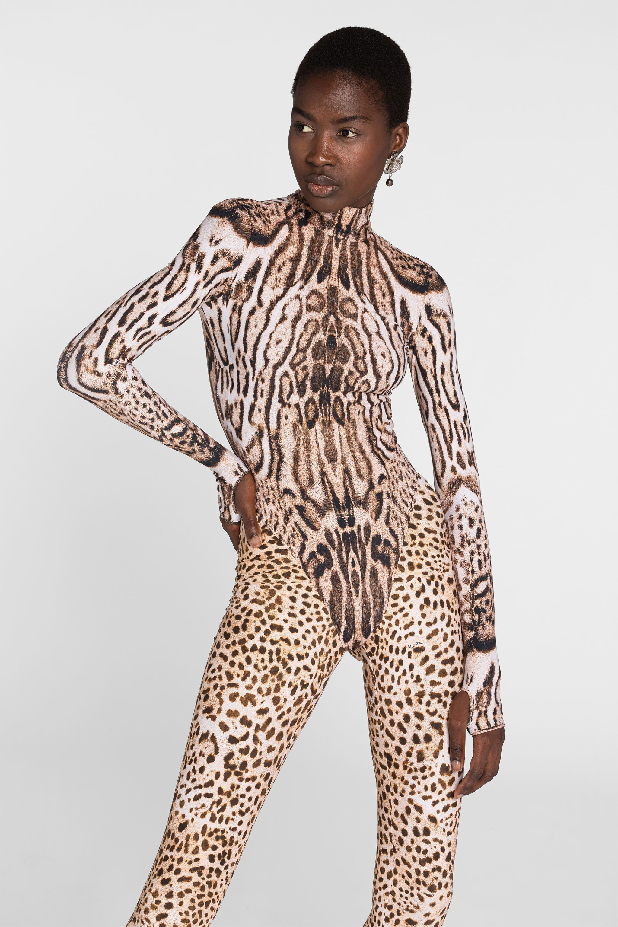 RC Cheetah-Print Footed Leggings RC Cheetah-Print Footed Leggings Light Brown PWT25A-LNF34