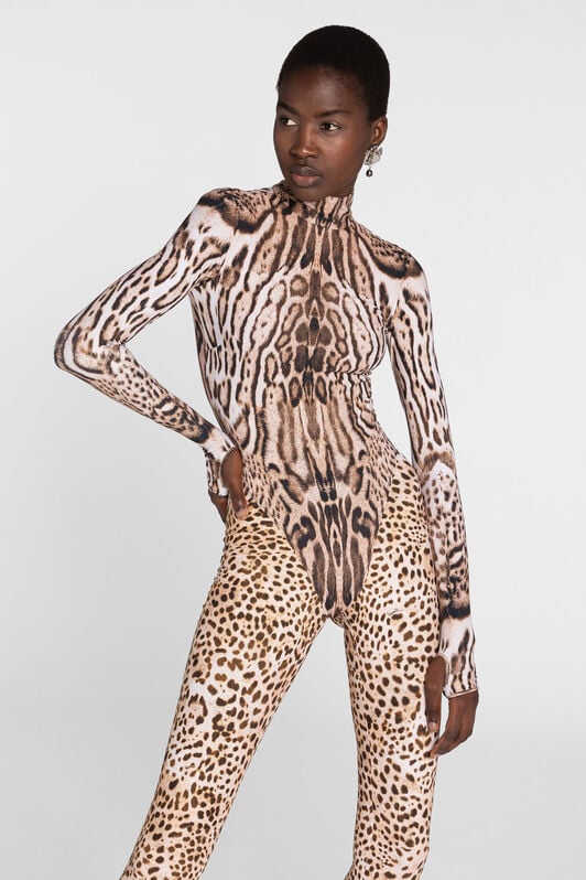 RC Cheetah-Print Footed Leggings RC Cheetah-Print Footed Leggings Light Brown PWT25A-LNF34
